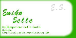 eniko selle business card